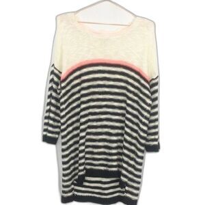 Rewind Stripe Sweater Neon Accent EUC Size 2X